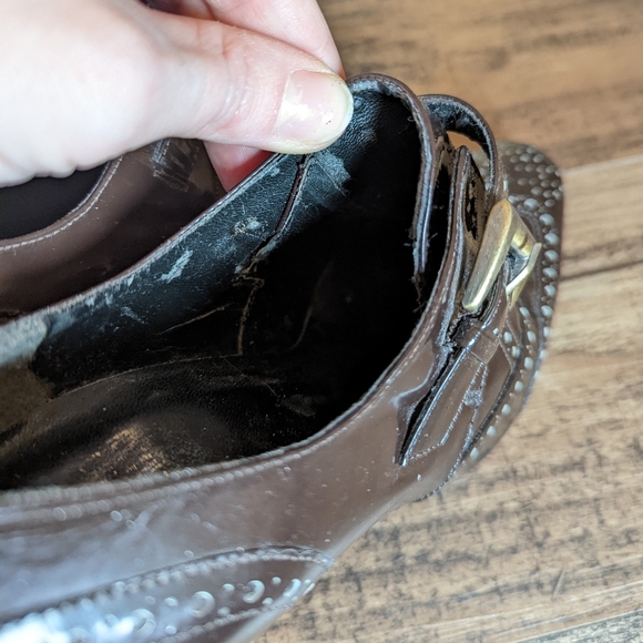 Vintage Stuart Weitzman Brown patent leather oxford heel - Picture 12 of 12